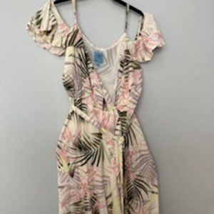CeCe floral leaf dress resort dress size 2